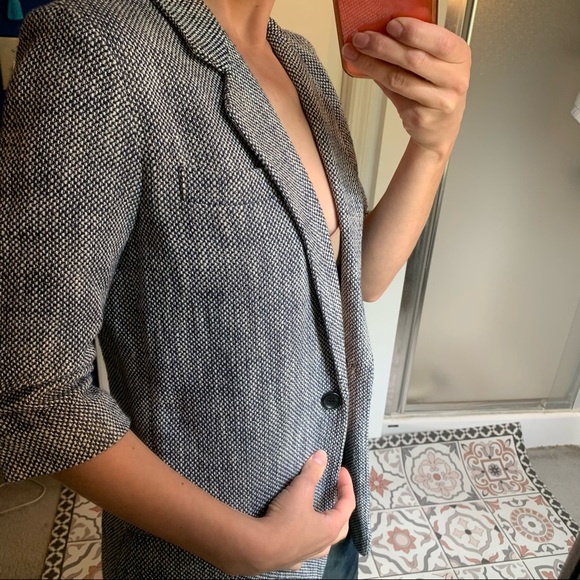 Elizabeth & James tweed longline 3/4 sleeve blazer - Picture 5 of 16